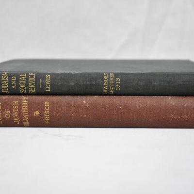2 Hardcover Books, Vintage: Liberal Judaism & Social Service (1915)...