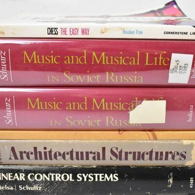 10 Books: Chess, Music, Architecture, Electronic, Chemistry, Agriculture