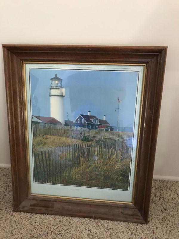Framed Lighthouse Wall Art
