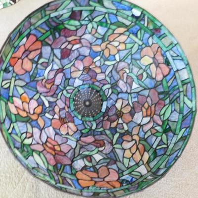 LOT 18  Faux Stained Glass Lamp Shade