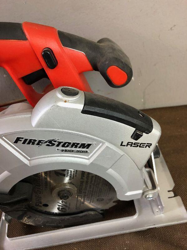 At Auction: Powered on Black & Decker Fire storm saw