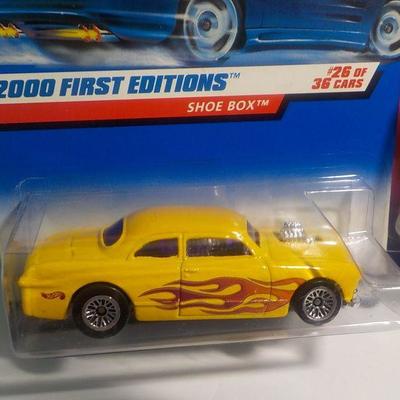 Hot wheel Shoe box and Mopar's Dragster with card.