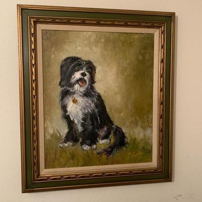 LOT 83 Oil On Canvas Butch The Dog By Erin
