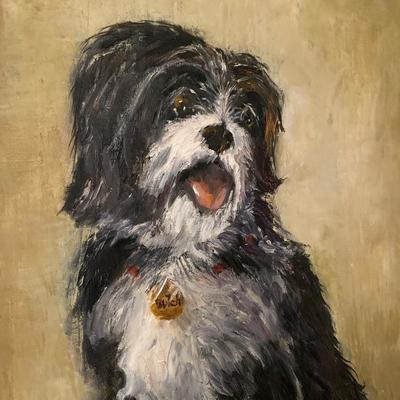 LOT 83 Oil On Canvas Butch The Dog By Erin