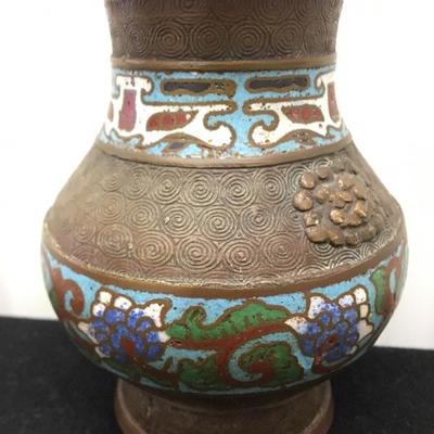 Antique Enamel CloisonnÃ© Japanese Vase