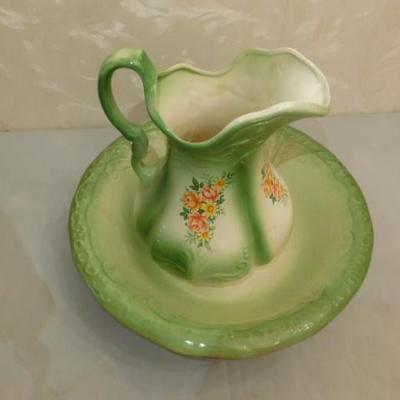 Vintage Water Pitcher and Basin Set
