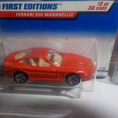 Ferrari 550 Maranello hot wheel and Coca cola 56 vette.