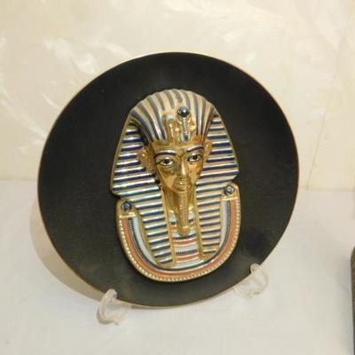 Set of Egyptian Collector Items:  Numbered Plate 'The Golden Mask of Tutankhmun'