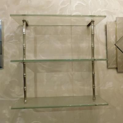 Vintage 3 Tier Glass Wall Shelf  14