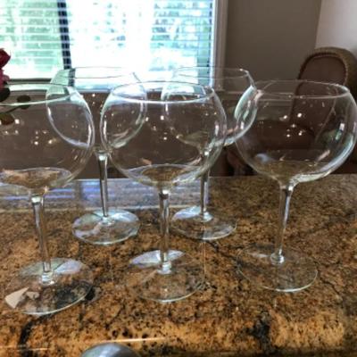 Set of 5 Balloon Goblet Wine glasses