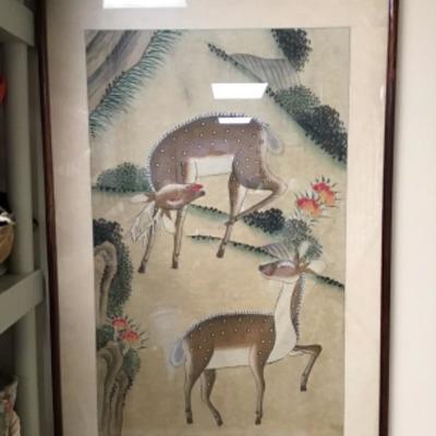 Vintage Richly Colored Deer Print