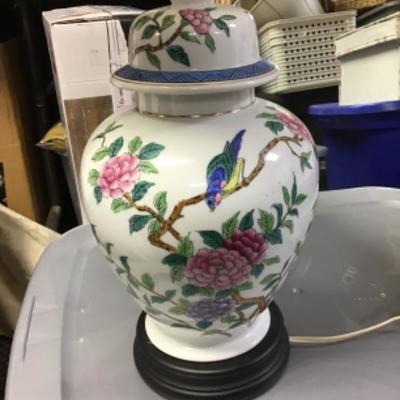 Vintage Ginger Jar Lamp with Shade