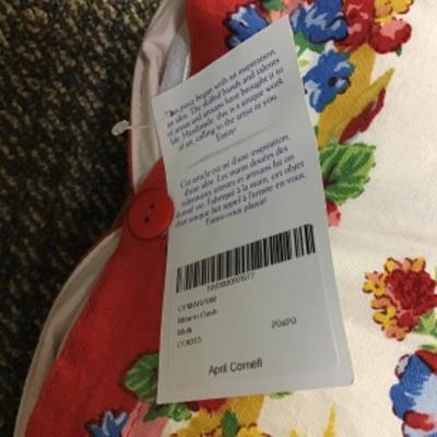 April Cornell pillow With Tag! Button Close