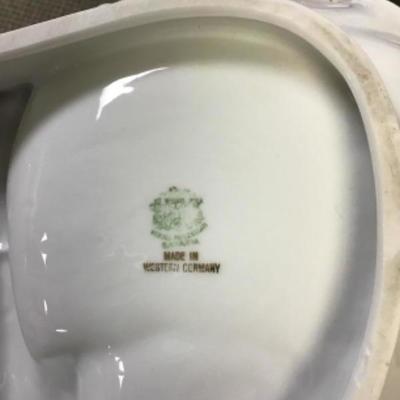 Bavarian Handpainted Handled Dish