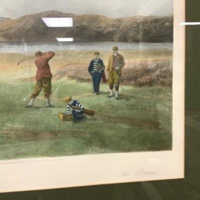Vintage Professionally Framed Golf Print