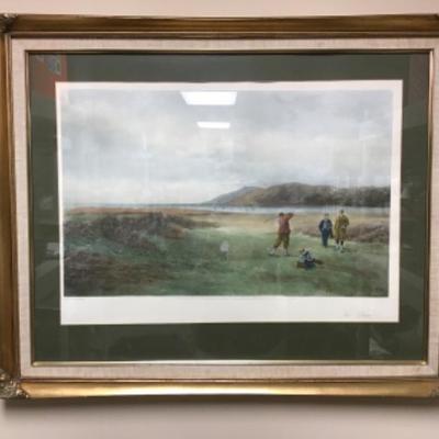 Vintage Professionally Framed Golf Print
