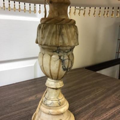 Alabaster Lamp with Shade 