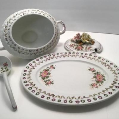 Vintage Soup Tureen, Saucer and Ladle