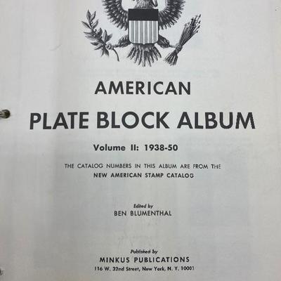 American Plate Block Album Vol. 2 & 3 Stamp Collector Books 1938-1969