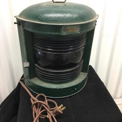 Vintage Marine Perko Green Starboard Running Light Electrified