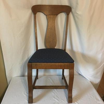 Lot 53 - Five Antique Oak Dining Chairs
