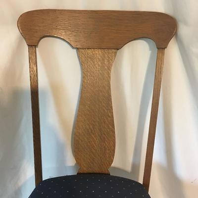 Lot 53 - Five Antique Oak Dining Chairs