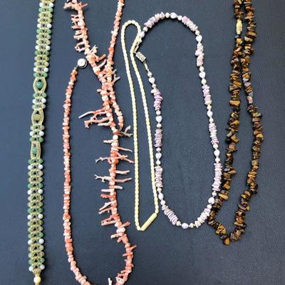 Lot of 5 Decorative Beaded Necklaces