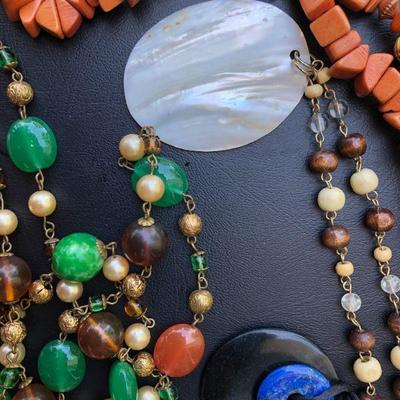 Colorful Lot of Contemporary Beaded 5 Necklaces