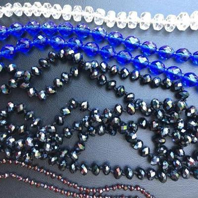 Lot of Austrian Crystal and Glass Beaded Necklaces