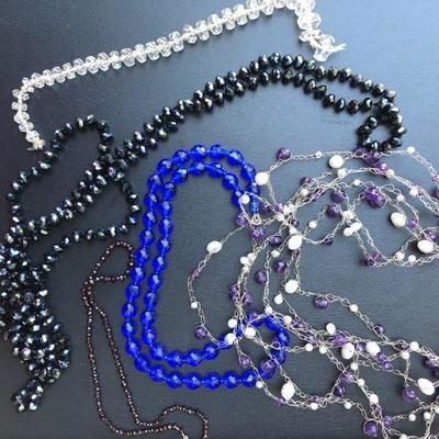 Lot of Austrian Crystal and Glass Beaded Necklaces