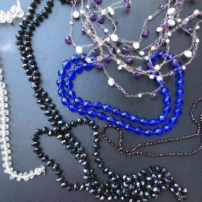 Lot of Austrian Crystal and Glass Beaded Necklaces