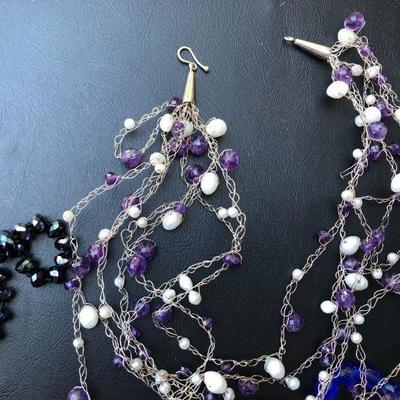 Lot of Austrian Crystal and Glass Beaded Necklaces