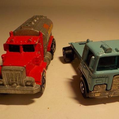 Vintage hot wheels trucks. 1979 Peterbilt. and 1979