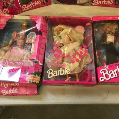 Large Lot of 68 Boxed Mostly Barbie Dolls 