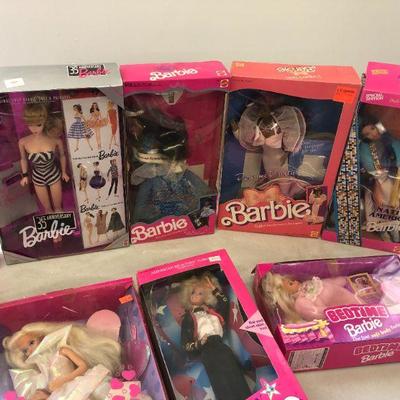 Large Lot of 68 Boxed Mostly Barbie Dolls 