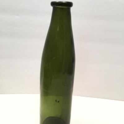 Vintage Baked Bean Pot, Old Green Bottle, Handcarved Wooden Bowl 