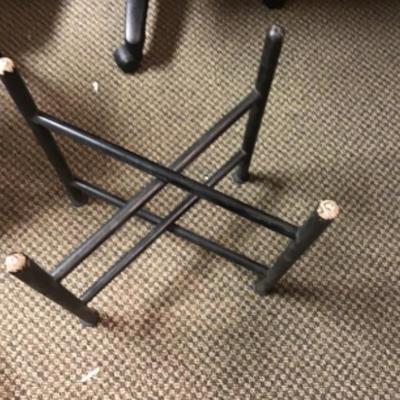Vintage Handpainted Metal Tray Table 