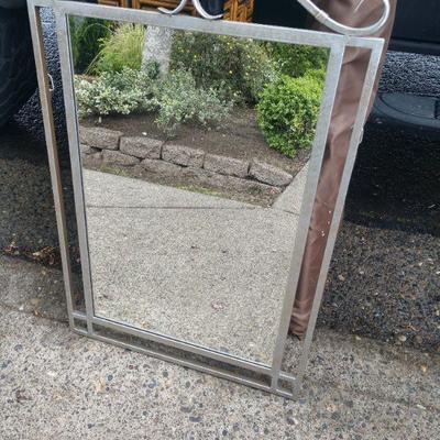 Mirror with silver frame