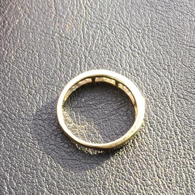 14k Gold Ring with 13 Diamond Band