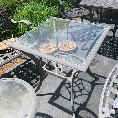 Square Glass Top Table $100