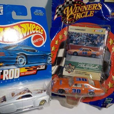 Hot wheels "Tail Dragger" and # 30 Dale Earnhart racer.