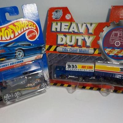 Hot Wheels cabin fever and Die Cast Semi truck.