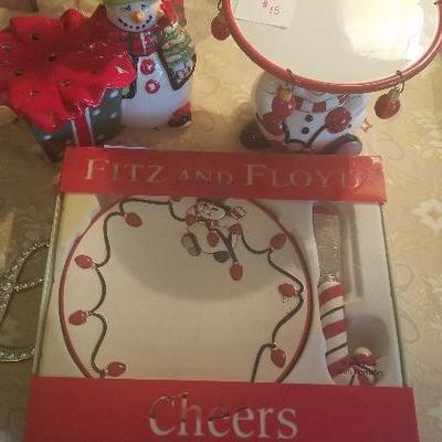 Fitz and Floyd Christmas Cheers Set