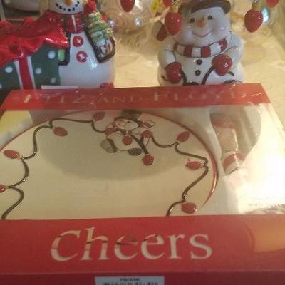 Fitz and Floyd Christmas Cheers Set