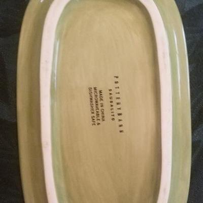 Potttery Barn Sauselito Tan Butter Dish with Lid