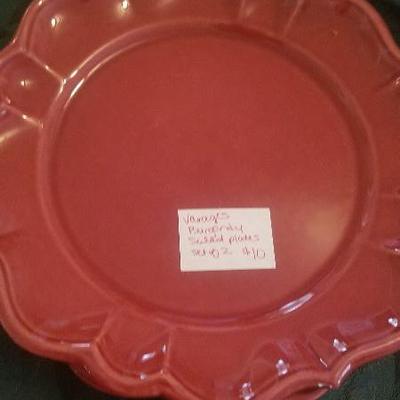 Varages Set of 2 Salad Plates Red