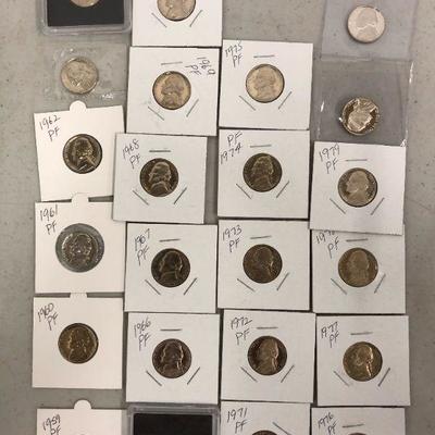 24 Consecutive Year Jefferson Proof Nickels 1959-1981