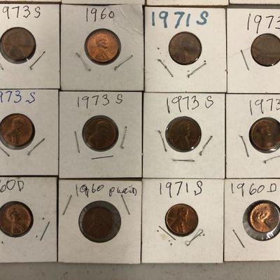 35 Carded US Cents 1960s -1973