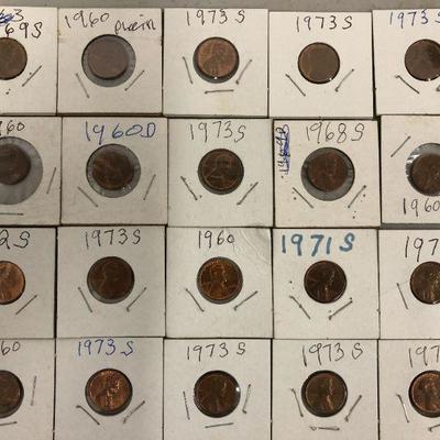 35 Carded US Cents 1960s -1973