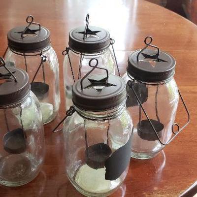 6 Candle Glass Jars